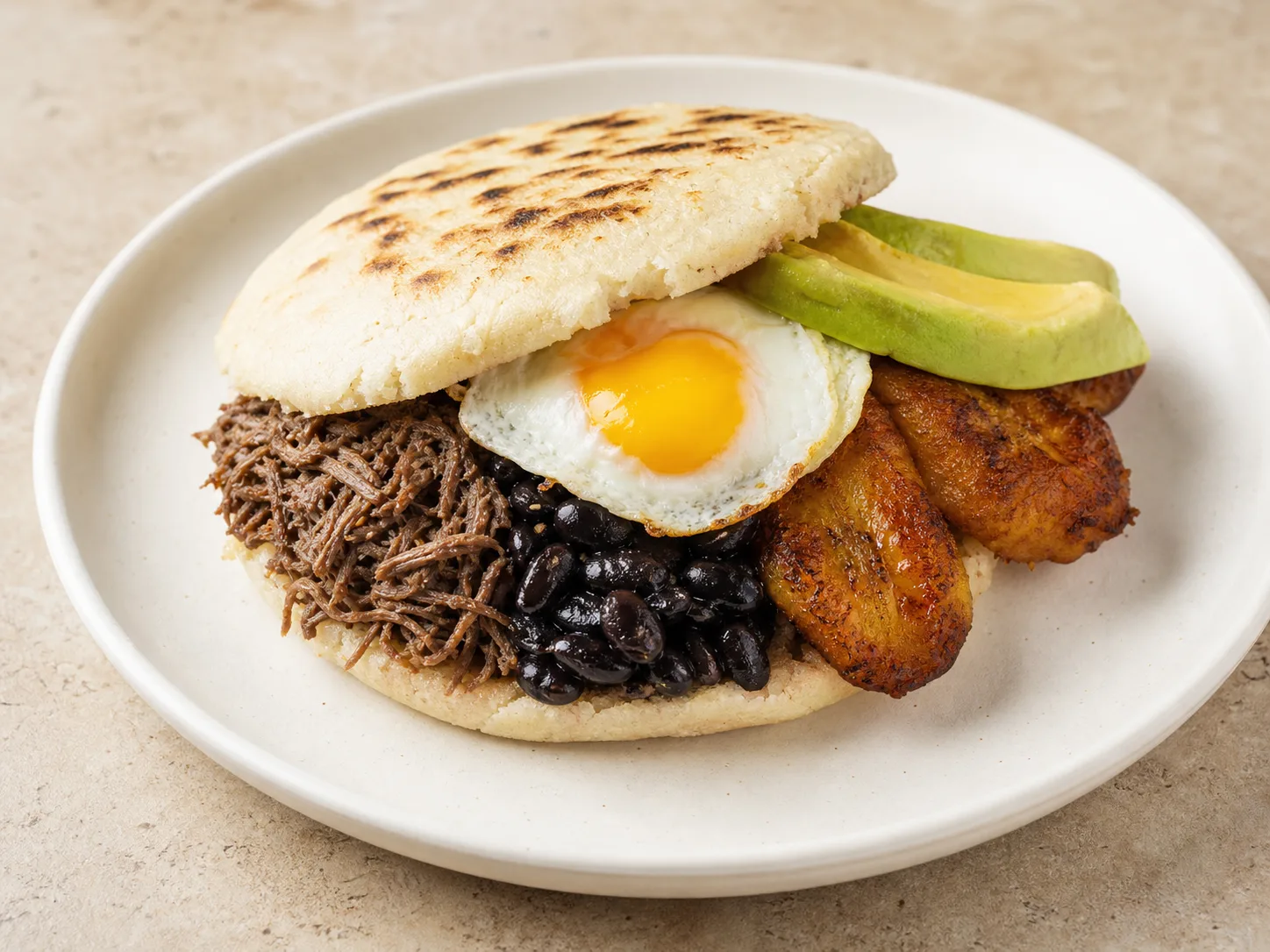 Referencia de Arepa Pabellón en la carta original